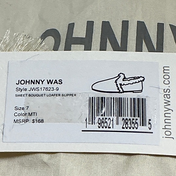 Johnny Was Sweet Bouquet Floral Cozy Shearling Loafer Slippers Burgundy Size 7 - Picture 13 of 13